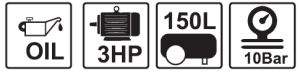 3hp 150lts bb 8bar 220/380v v0.25