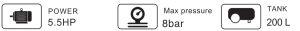 5.5hp 8bar 200lts bb 380v v0.48