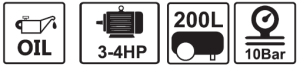4hp 200 lts bb 10bar 380v w036